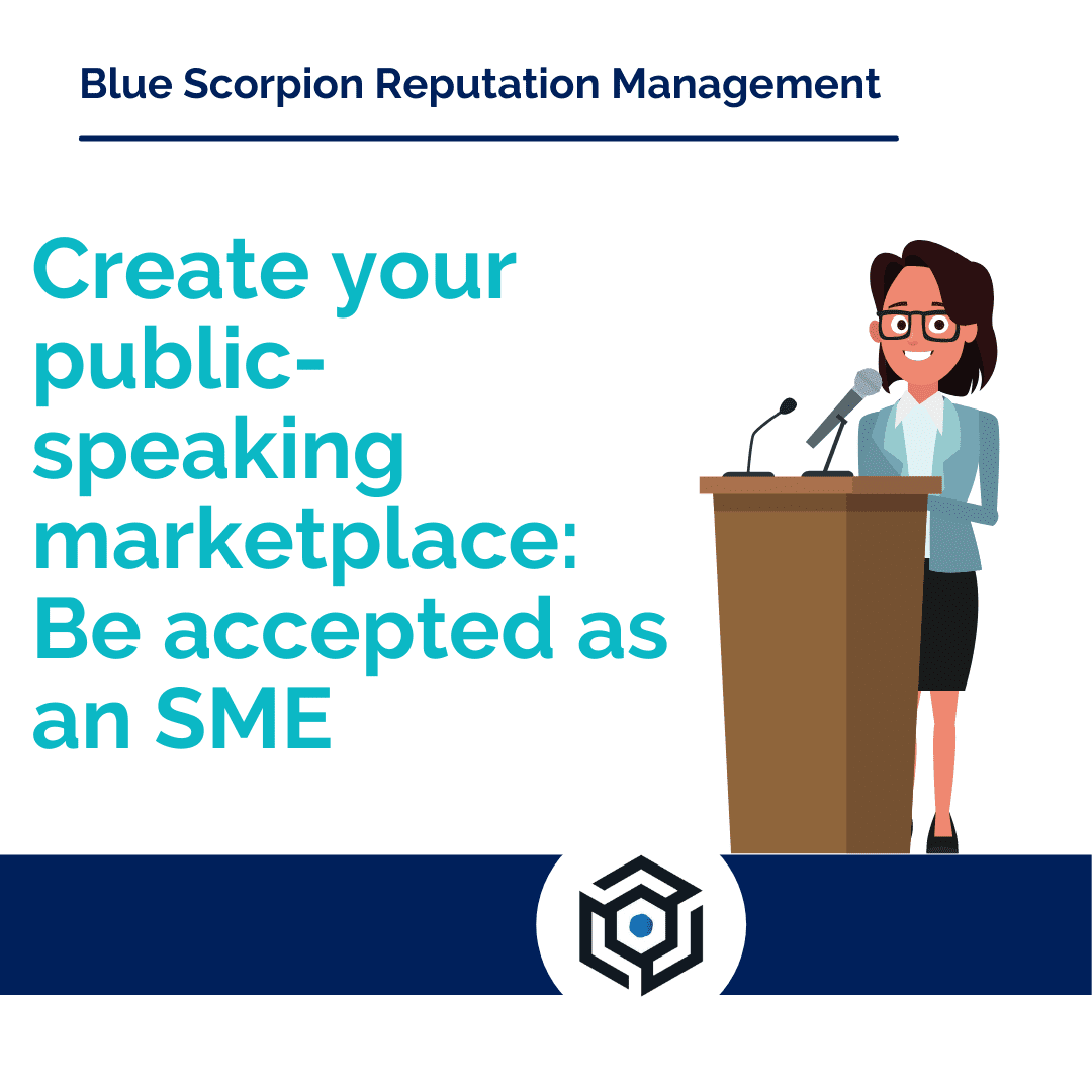Create your public-speaking marketplace: Be accepted as an SME